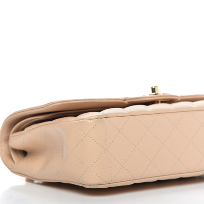 Chanel Caviar Quilted Medium Double Flap Beige 6 of 9