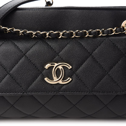 Chanel Caviar Quilted Small In & Out Camera Case Black 10 of 12