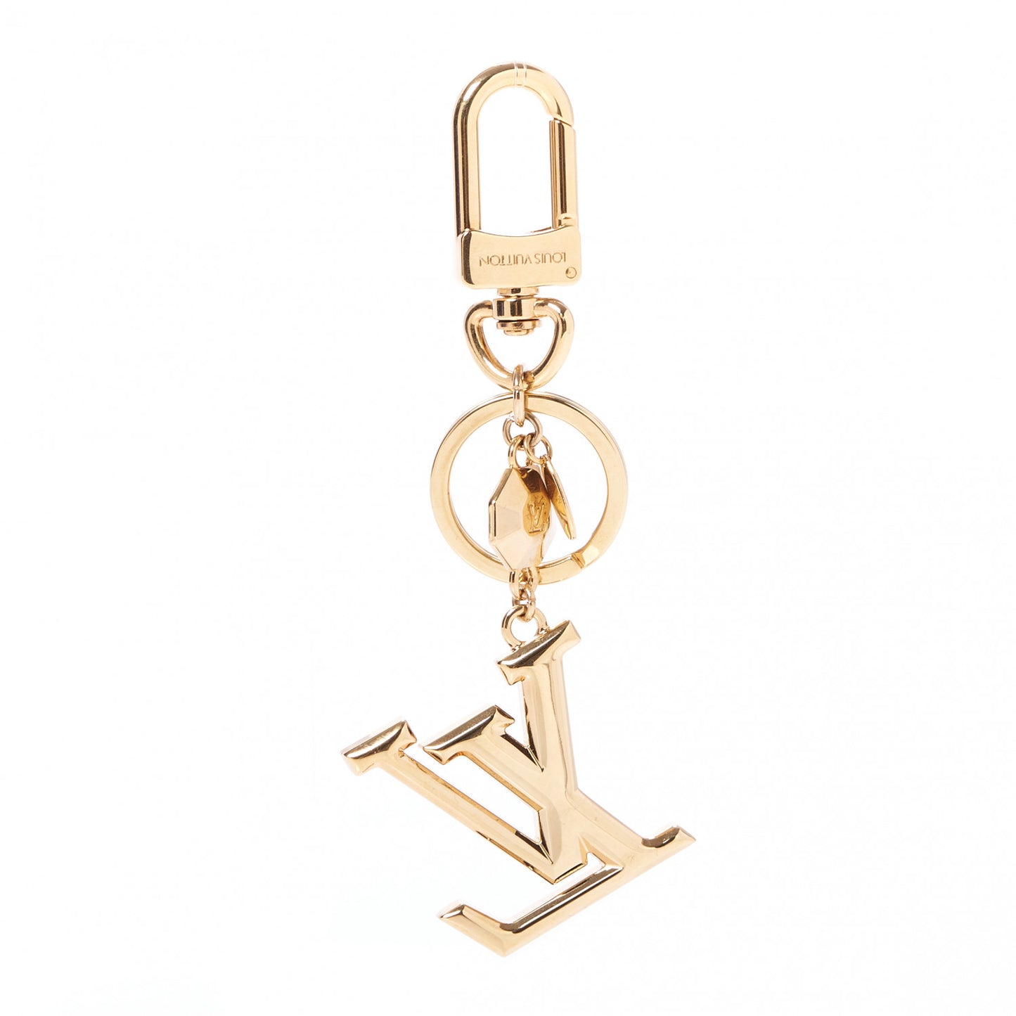 LV Facettes Bag Charm Key Holder Gold