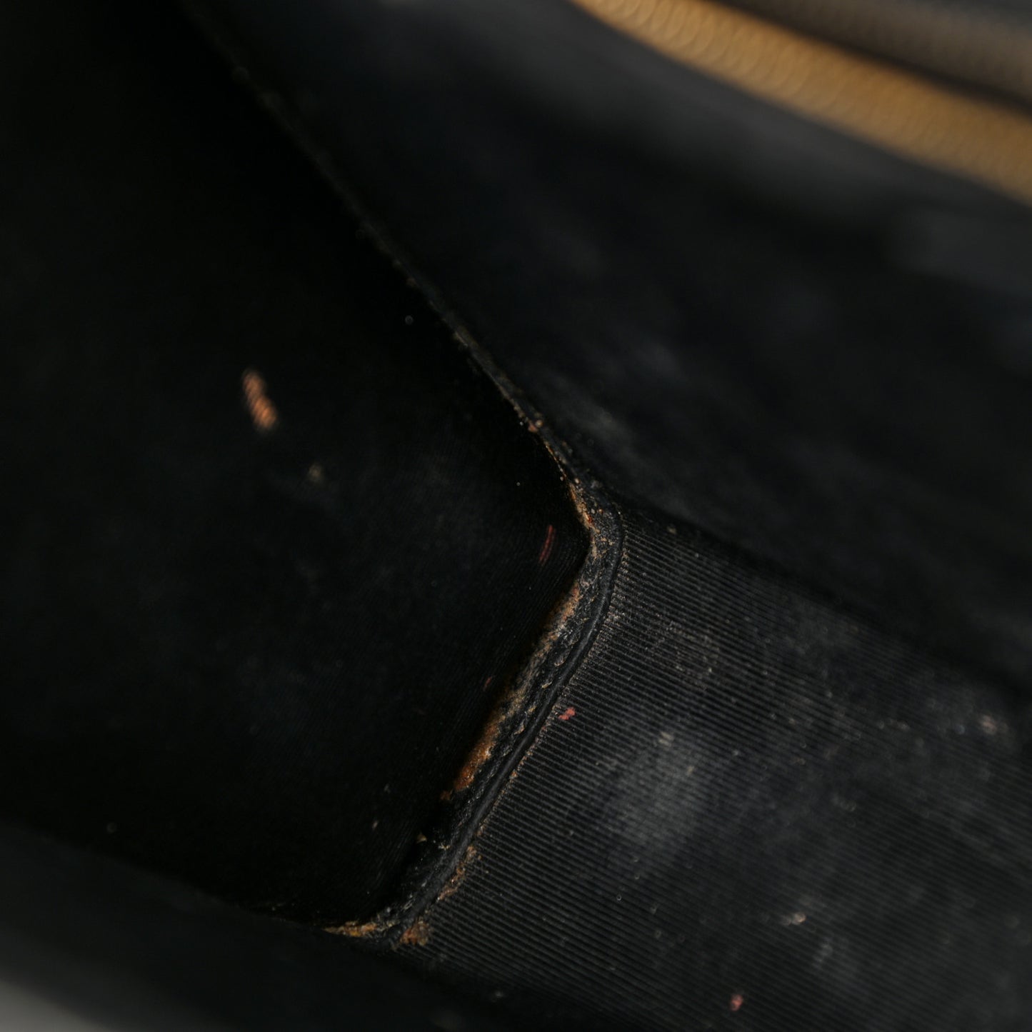 Grain De Poudre Textured Mixed Matelasse Large Triquilt Monogram Satchel Black