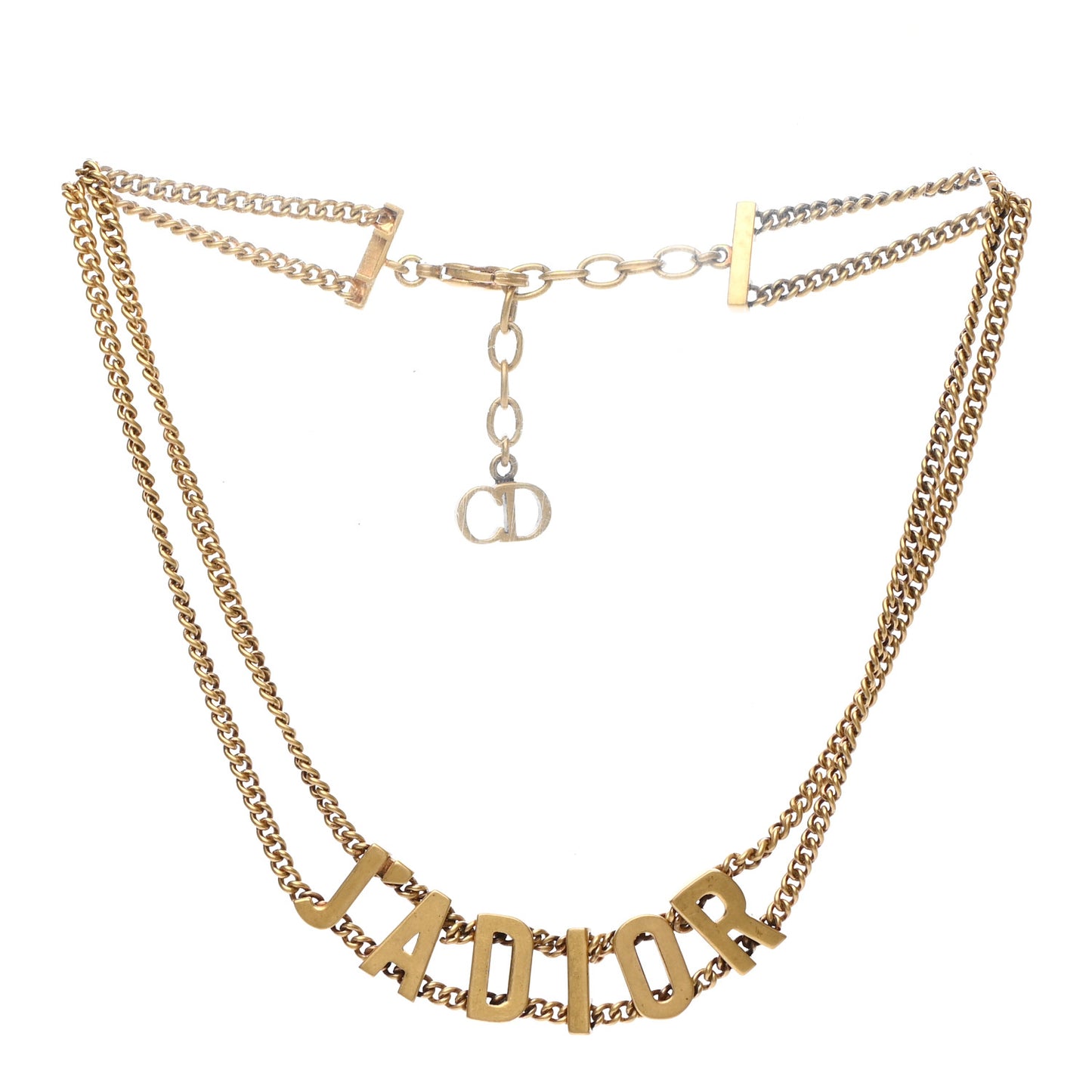 Metal J'Adior Choker Necklace Aged Gold