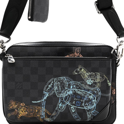 Louis Vuitton Damier Graphite Wild Animals Trio Messenger 9 of 11