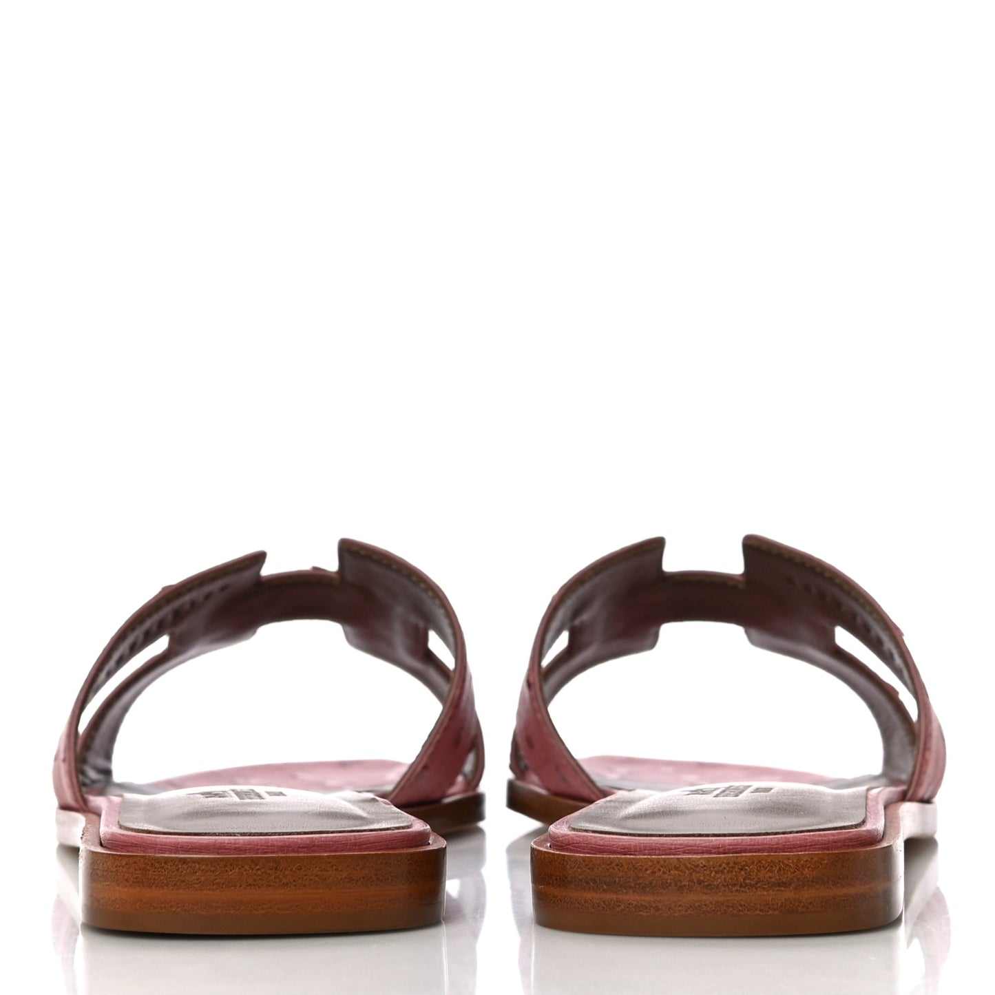 Ostrich Oran Sandals 37.5 Rouge Blush