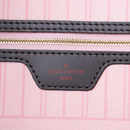 Louis Vuitton Damier Ebene Neo Neverfull MM Rose Ballerine 7 of 11