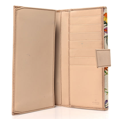 Gucci Canvas Floral Flora Hasler Continental Wallet White 11 of 13