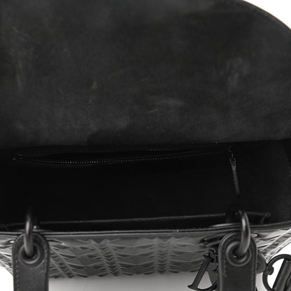 Christian Dior Calfskin Cannage Diamond Cannage Medium Lady Dior Black 5 of 10