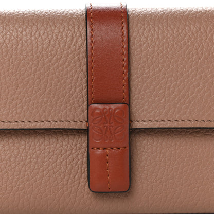 Loewe Grained Calfskin Small Vertical Wallet Dark Blush Dark Olive 8 of 11