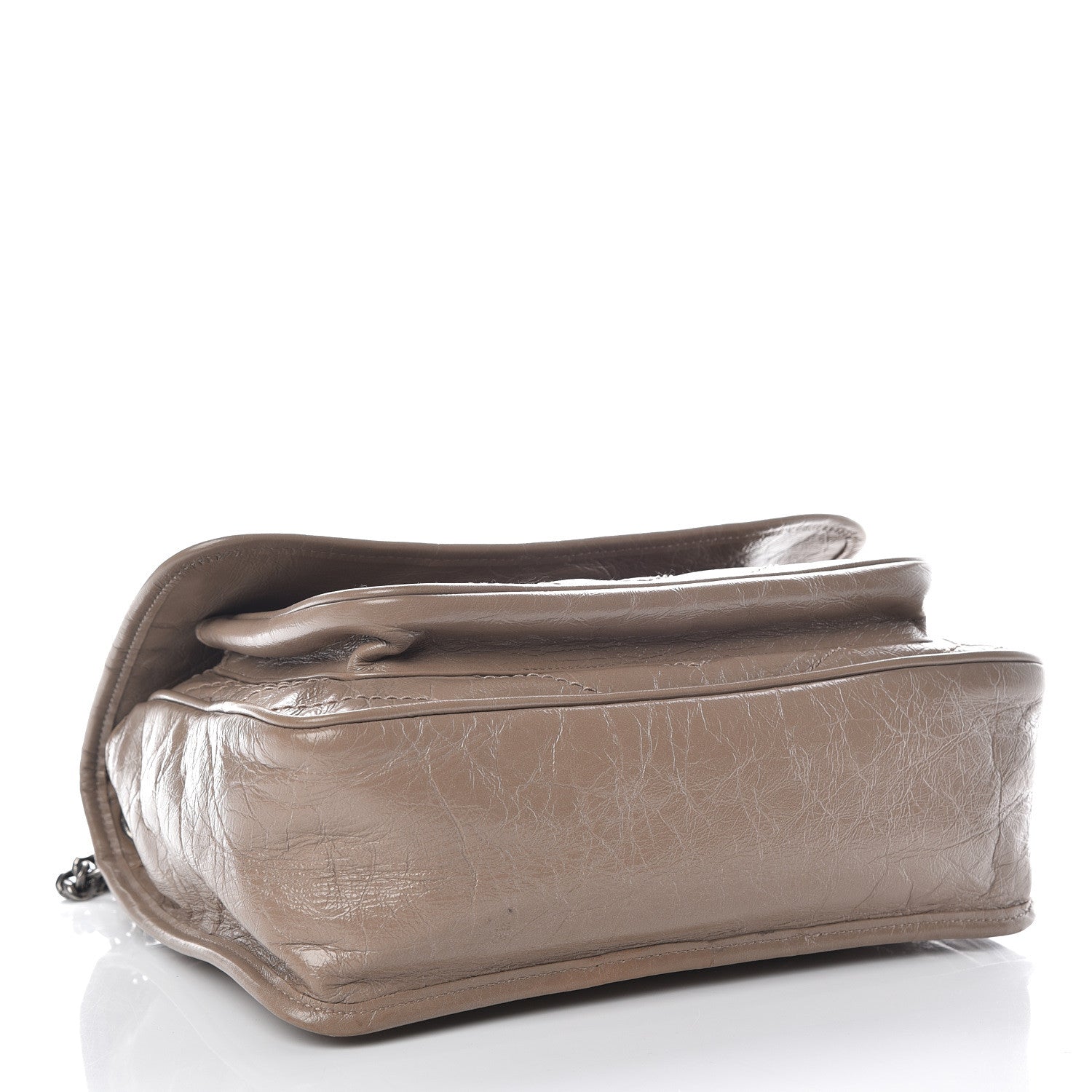Saint Laurent Crinkled Calfskin Matelasse Monogram Medium Niki Chain Satchel Light Taupe 4 of 10