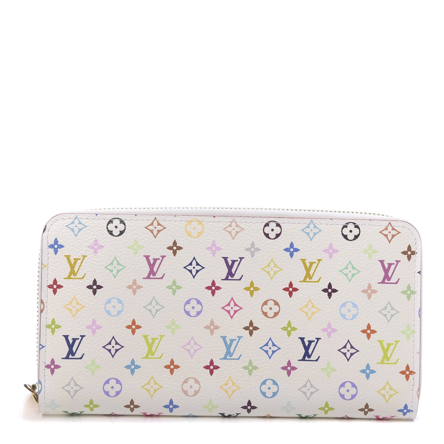 Louis Vuitton Monogram Multicolor Zippy Wallet White Litchi 1 of 6