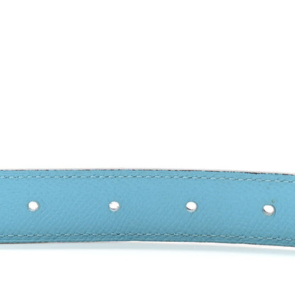 Hermes Swift Epsom 24mm Mini Martelee Constance Belt 80 Bleu Saphir Bleu Atoll 3 of 7