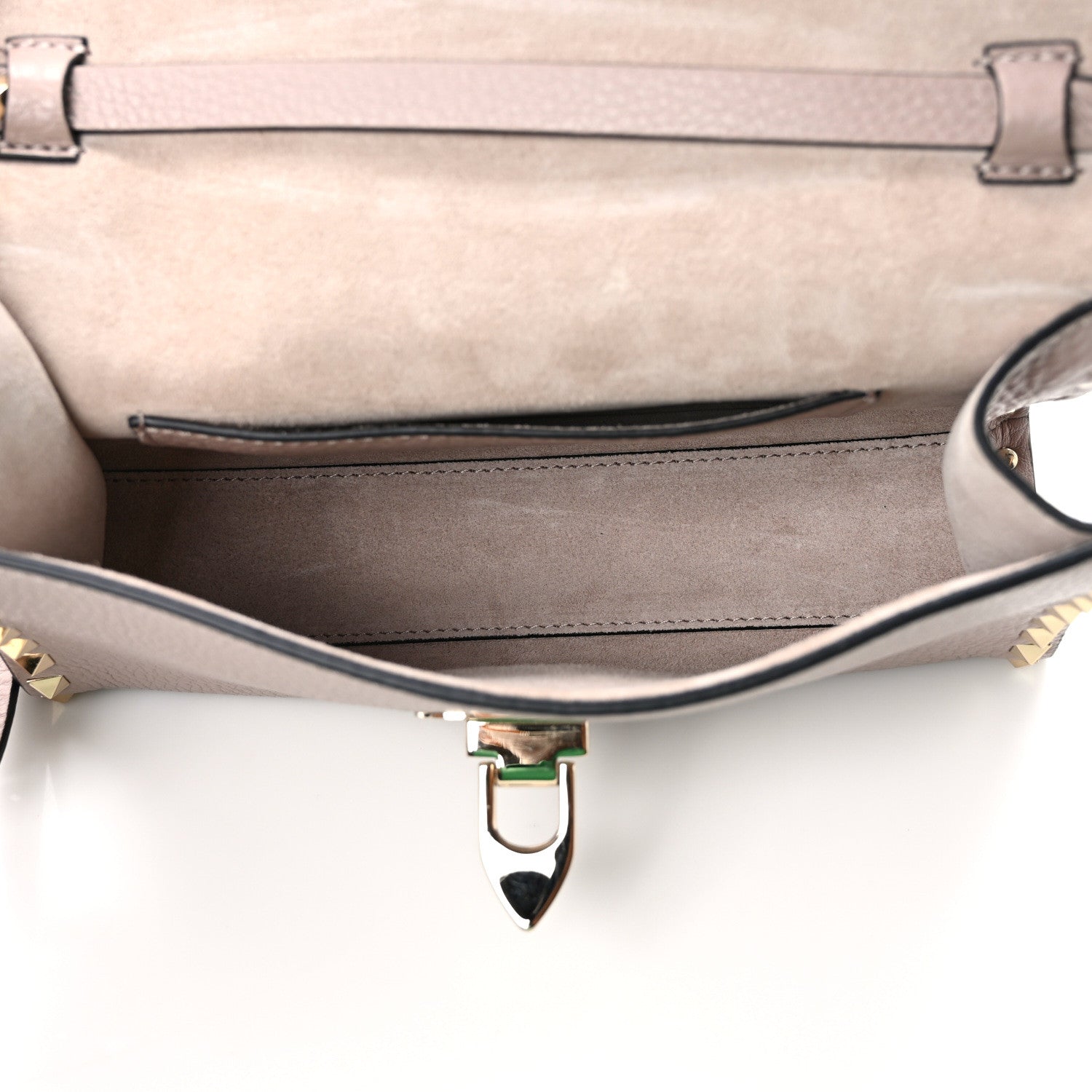 Valentino Garavani Pebbled Calfskin Medium Rockstud Flip Lock Crossbody Bag Clay 5 of 8