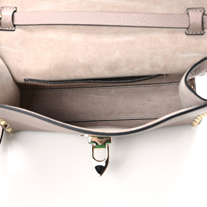 Valentino Garavani Pebbled Calfskin Medium Rockstud Flip Lock Crossbody Bag Clay 5 of 8