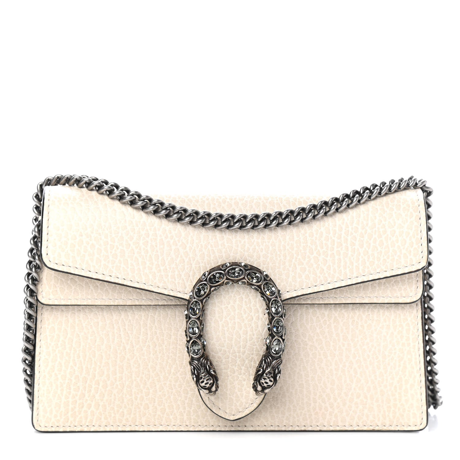 Gucci Dollar Calfskin Crystal Super Mini Dionysus Shoulder Bag Mystic White Black Diamond 1 of 8