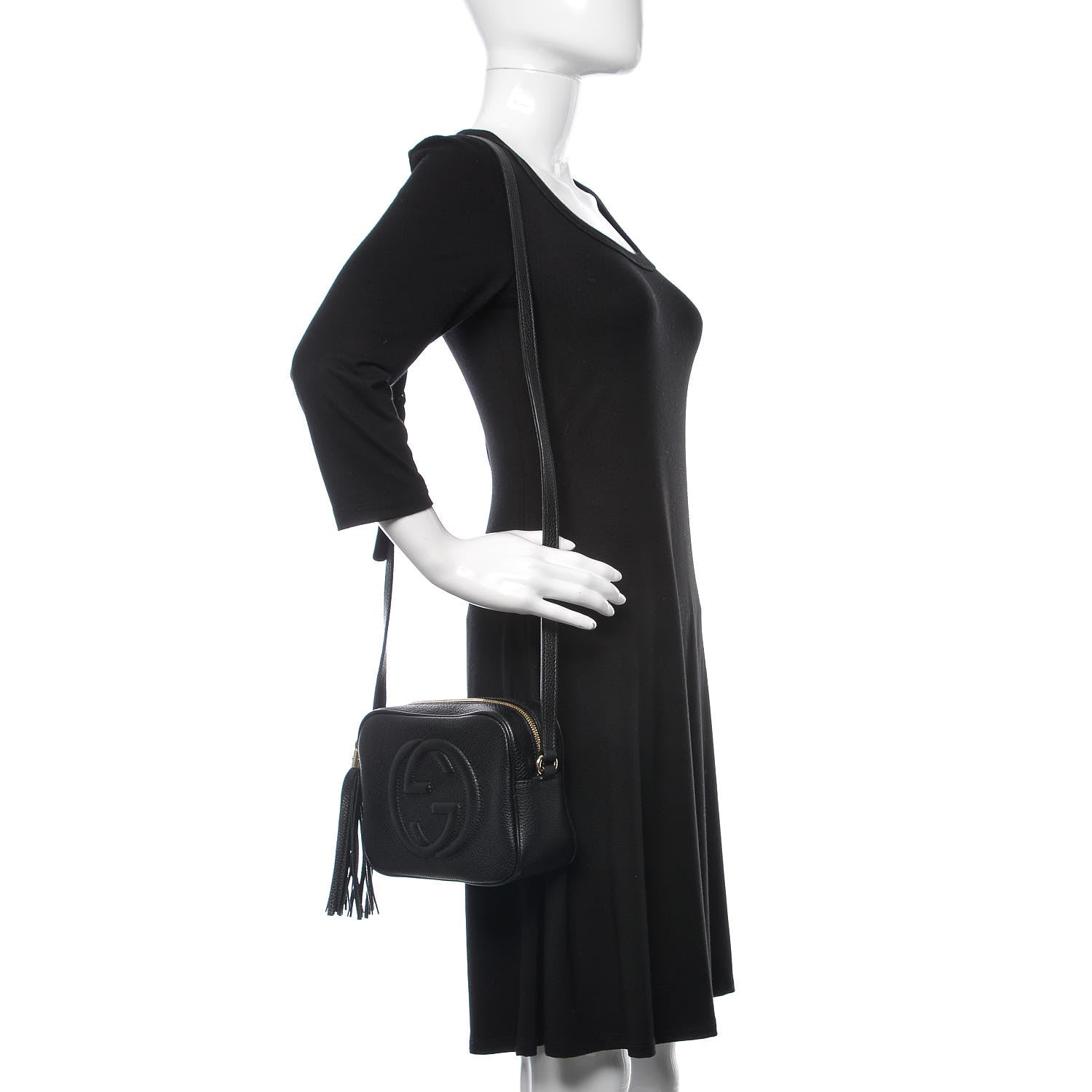 Gucci Pebbled Calfskin Small Soho Disco Bag Black 2 of 10