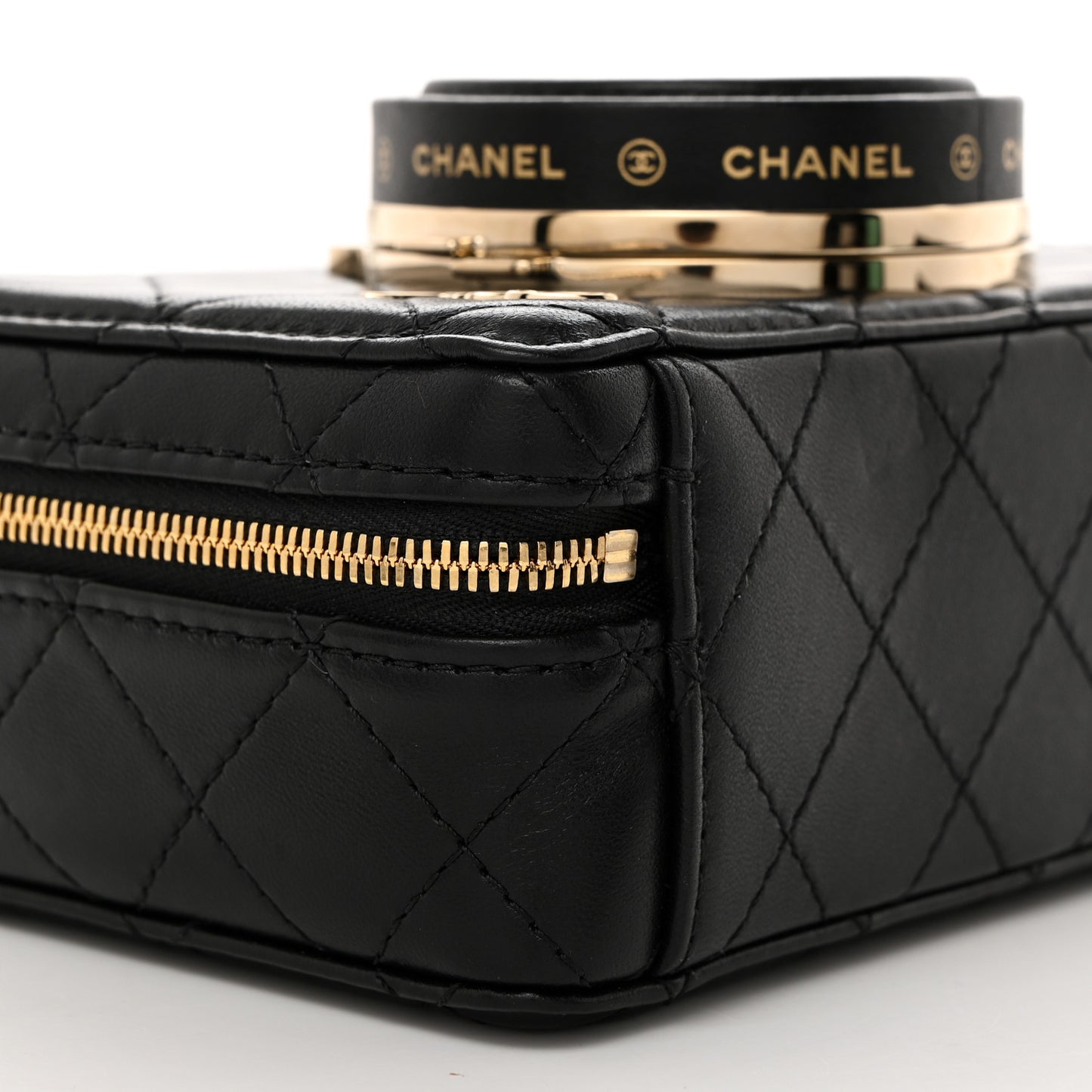 Lambskin Quilted Coco Click Bag Black