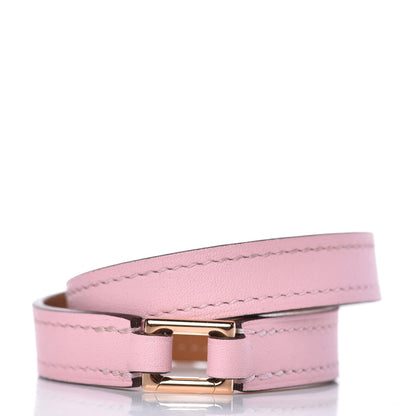 Hermes Swift Rivale Double Tour Bracelet T1 Rose Sakura 3 of 8