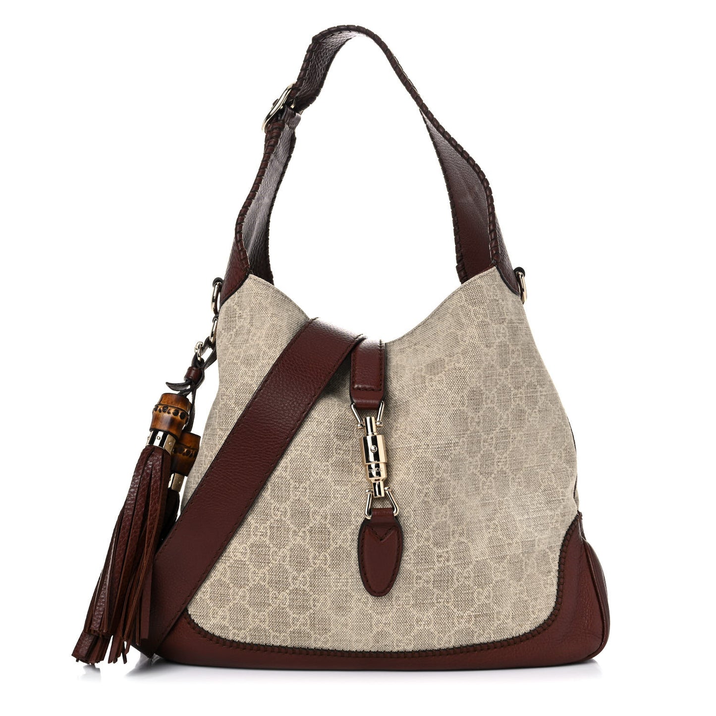 Monogram Medium New Jackie Shoulder Bag Brown