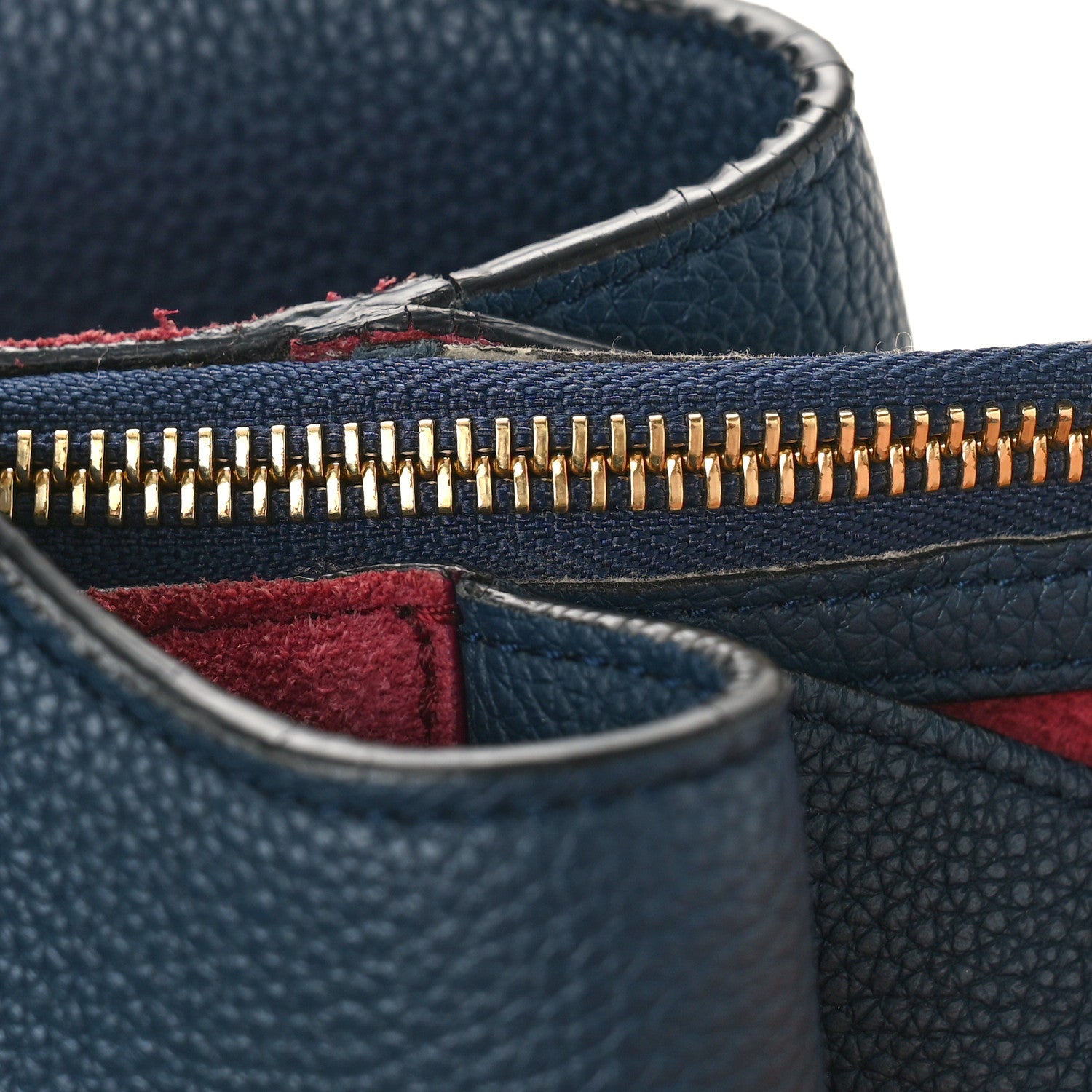 Celine Baby Grained Calfskin Small Tri-Fold Bag Steel Blue 11 of 12