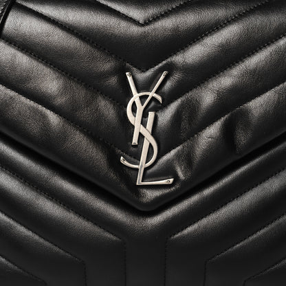 Saint Laurent Calfskin Y Quilted Monogram Medium Loulou Chain Satchel Black 8 of 10