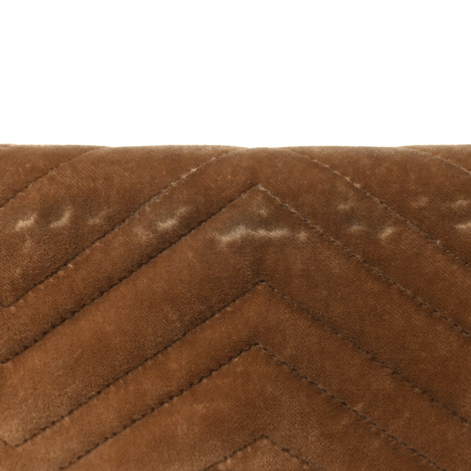 Gucci Velvet Matelasse Small GG Marmont Shoulder Bag Taupe 10 of 10