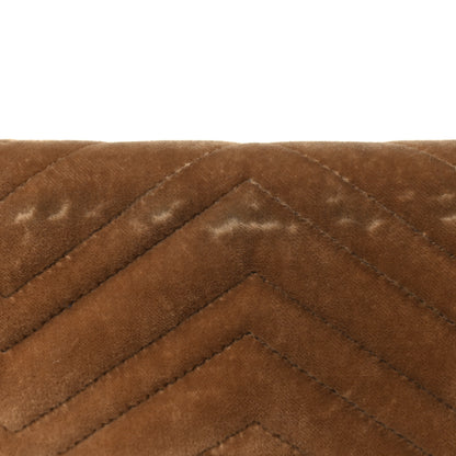 Gucci Velvet Matelasse Small GG Marmont Shoulder Bag Taupe 10 of 10