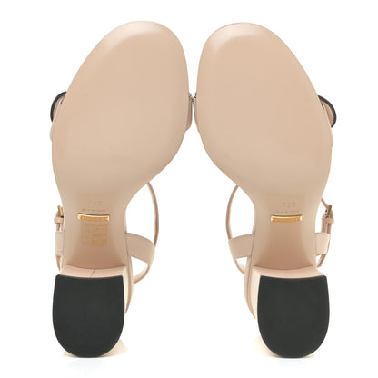 Gucci Lifford Calfskin GG Marmont Ankle Wrap 75mm Sandals 37.5 Skin Rose 6 of 11