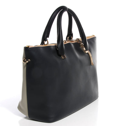 Chloe Smooth Calfskin Medium Baylee Tote Marshmallow Grey Black 3 of 9