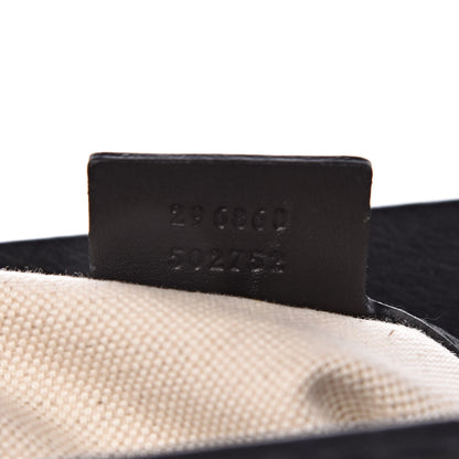 Gucci Calfskin Bold Bamboo Medium Top Handle Bag Black 8 of 12
