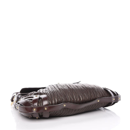 Fendi Nappa Pleated Shoulder Bag Testa di Moro 4 of 14
