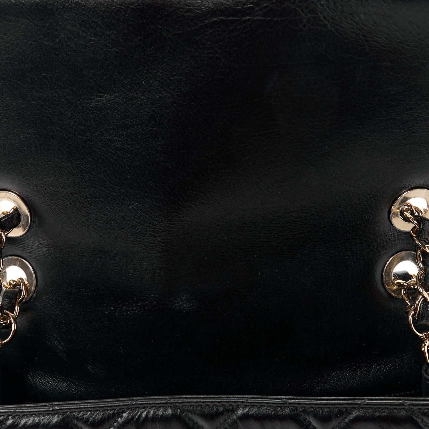 Chanel Crumpled Calfskin Medium Chain All Over Flap Black 12 of 12