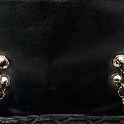 Chanel Crumpled Calfskin Medium Chain All Over Flap Black 12 of 12