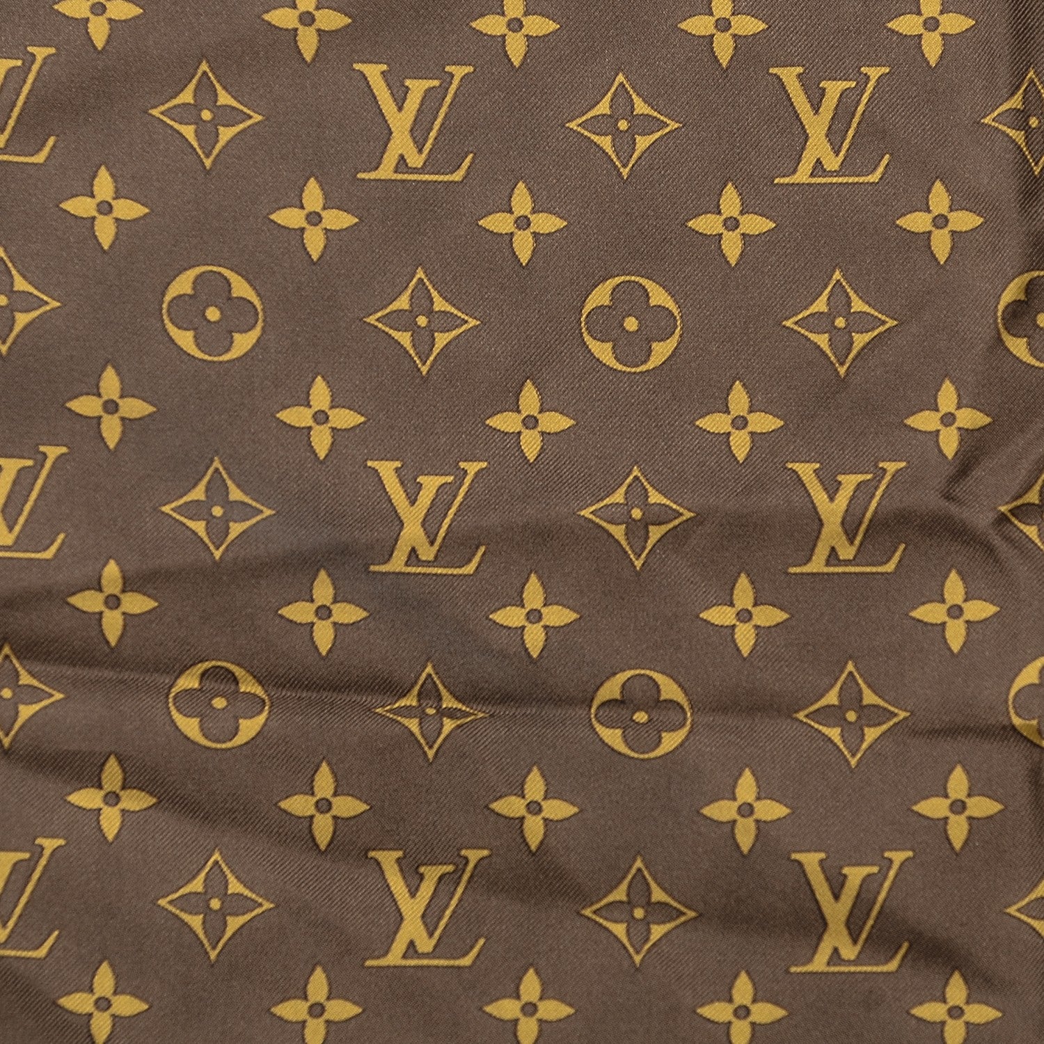 Louis Vuitton Silk Monogram Trunks Square Scarf Marroon 3 of 6