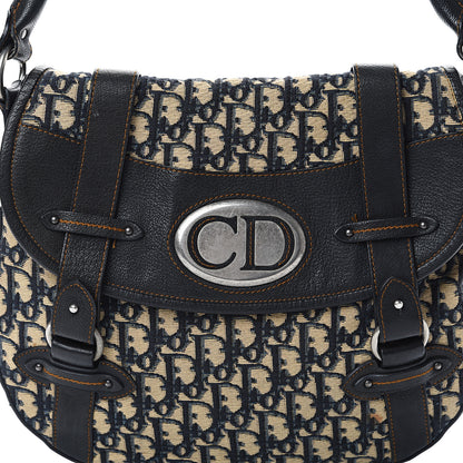 Christian Dior Monogram Traveler Shoulder Bag Navy 7 of 17
