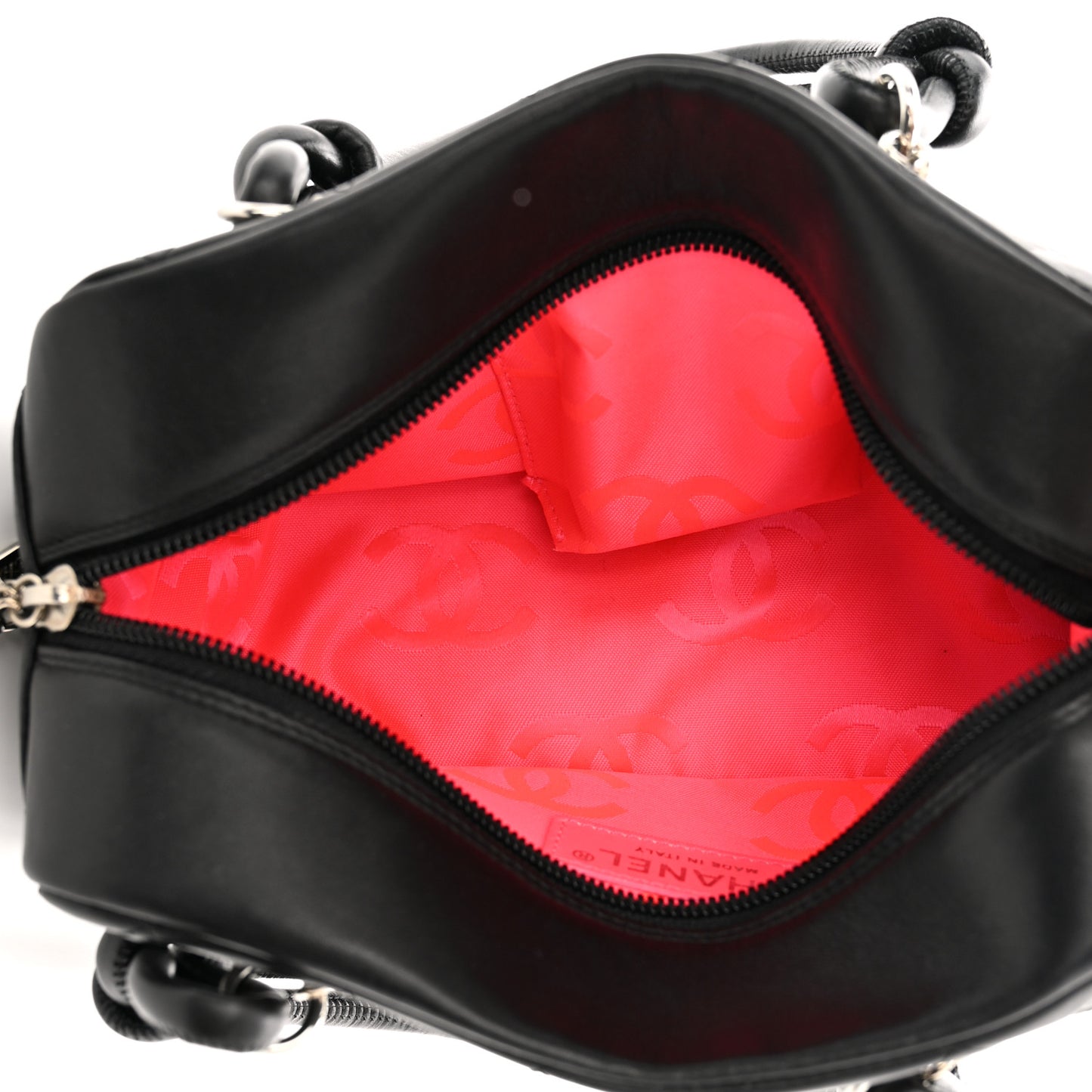 Calfskin Quilted Small Cambon Bowler Black