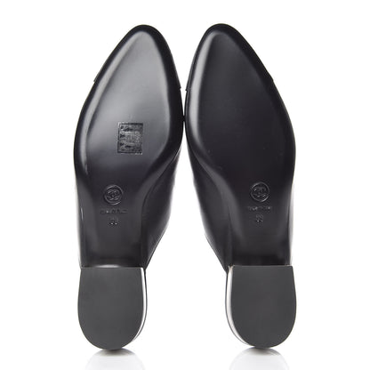 Chanel Lambskin Grosgrain Cap Toe CC Mules 39 Black 5 of 11
