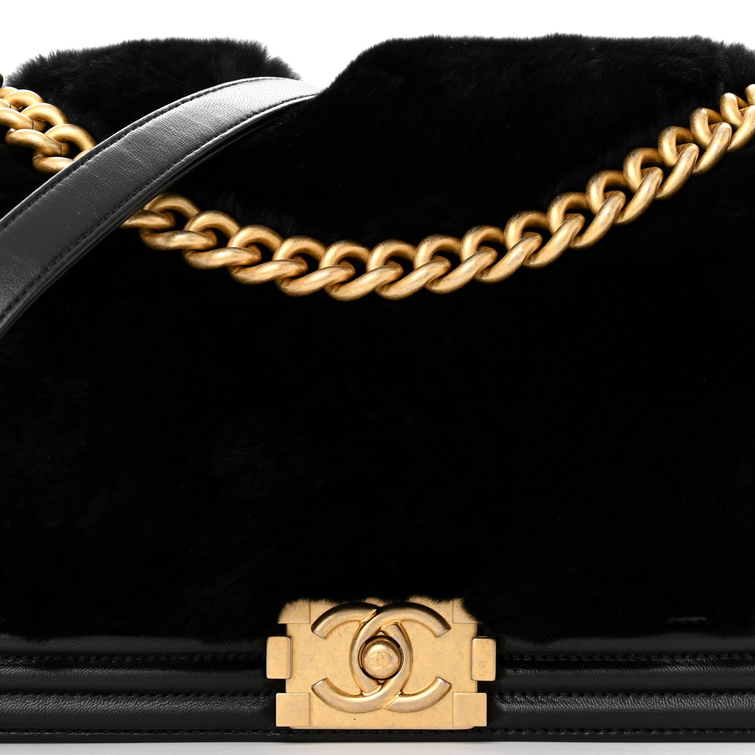 Chanel Orylag Rabbit Fur Calfskin Medium Boy Flap 8 of 11