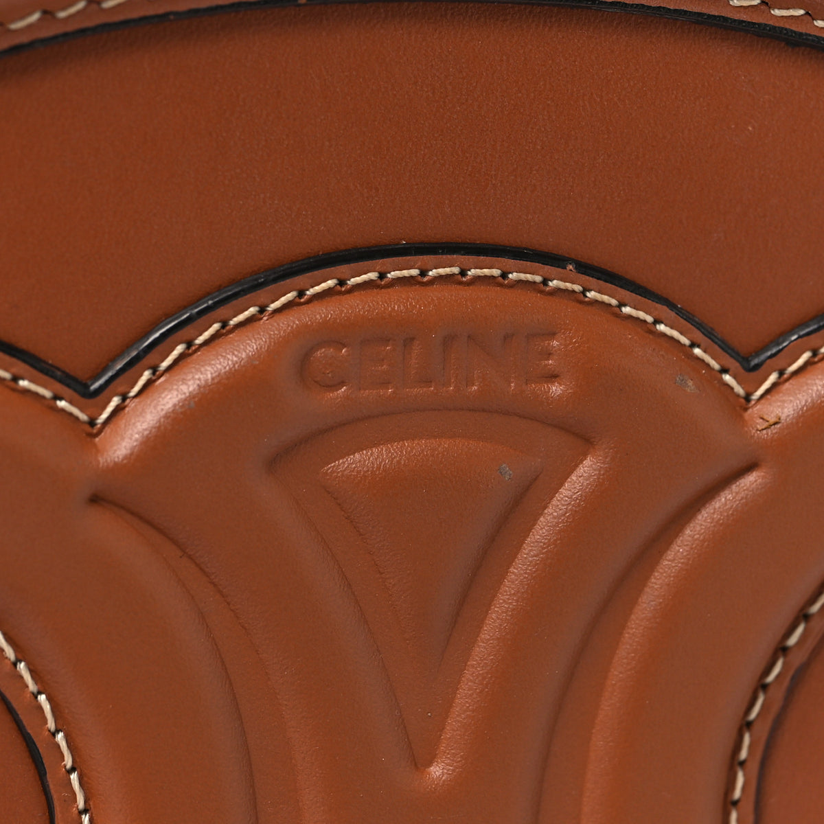 Celine Smooth Calfskin Cuir Triomphe Oval Bag Tan 5 of 11