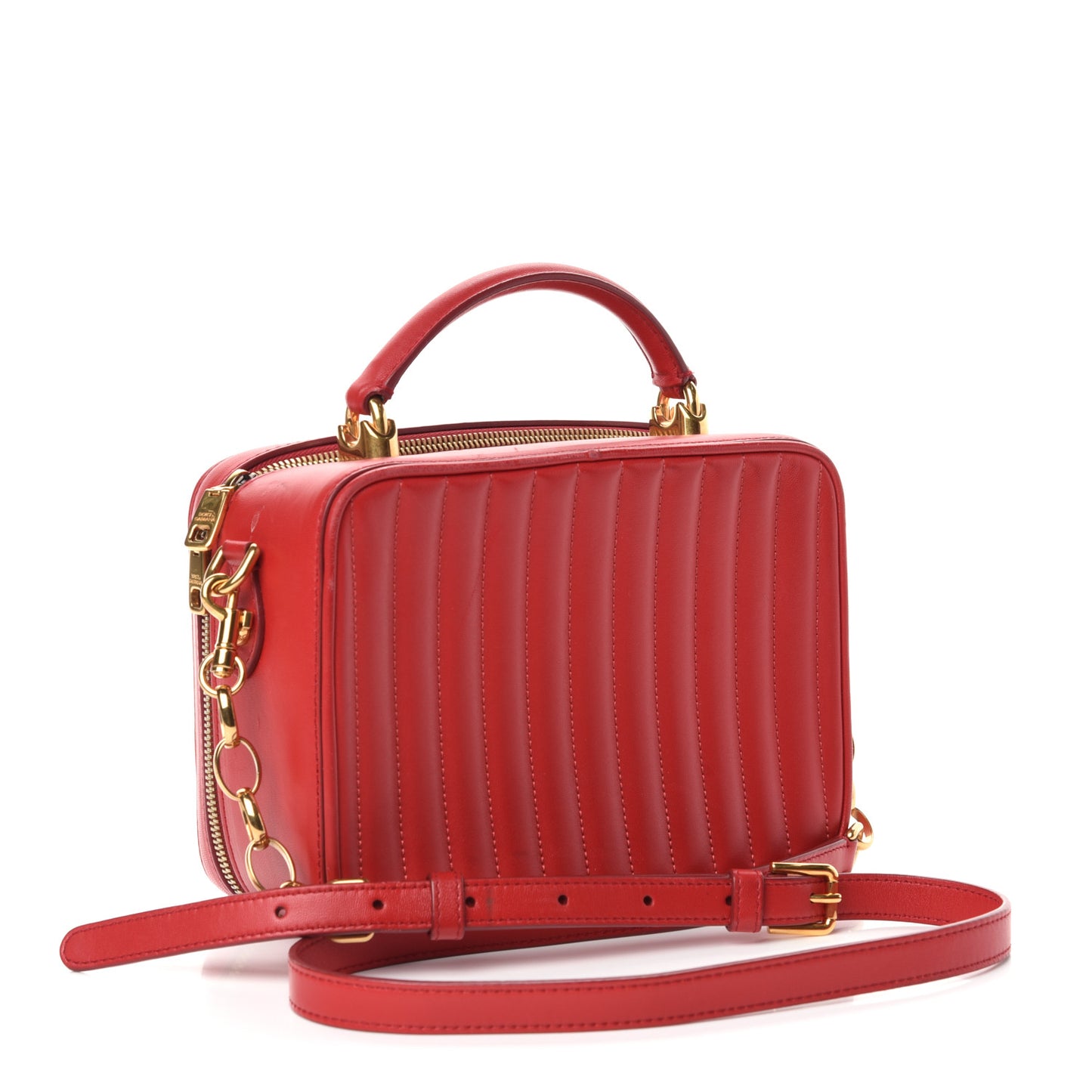 Nappa Quilted DG Girls Camera Bag Red
