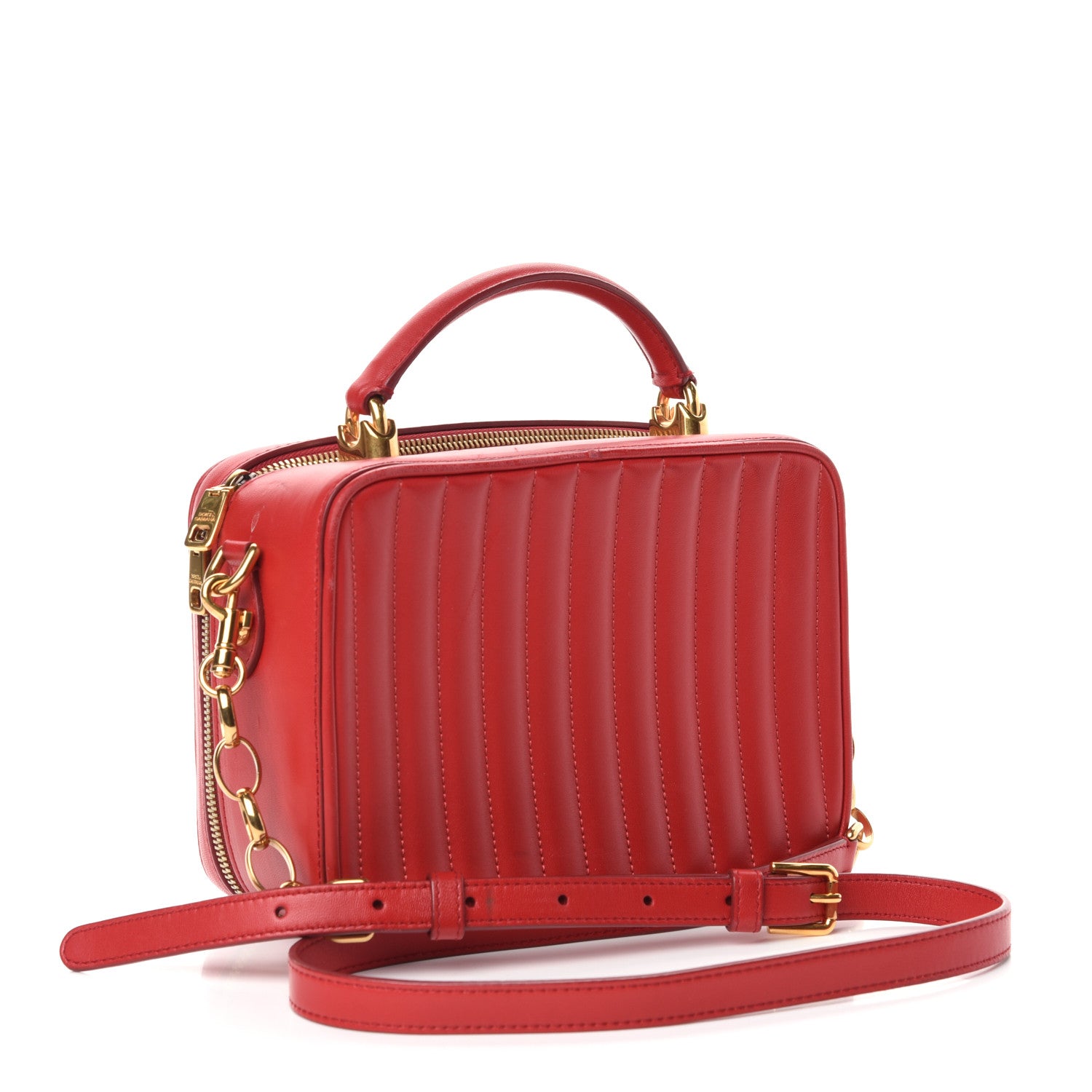 Dolce & Gabbana Nappa Quilted DG Girls Camera Bag Red 3 of 9