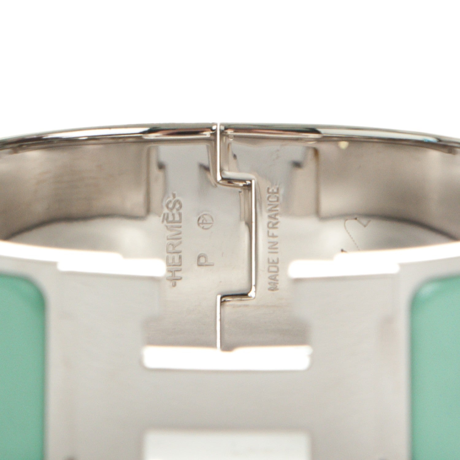 Hermes Enamel Wide Clic Clac H Bracelet PM Lagon 3 of 4