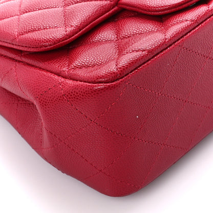 Chanel Caviar Quilted Mini Square Flap Red 10 of 11