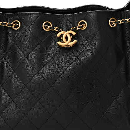 Chanel Caviar Quilted Small Chanel 25 Handbag Black 13 of 19
