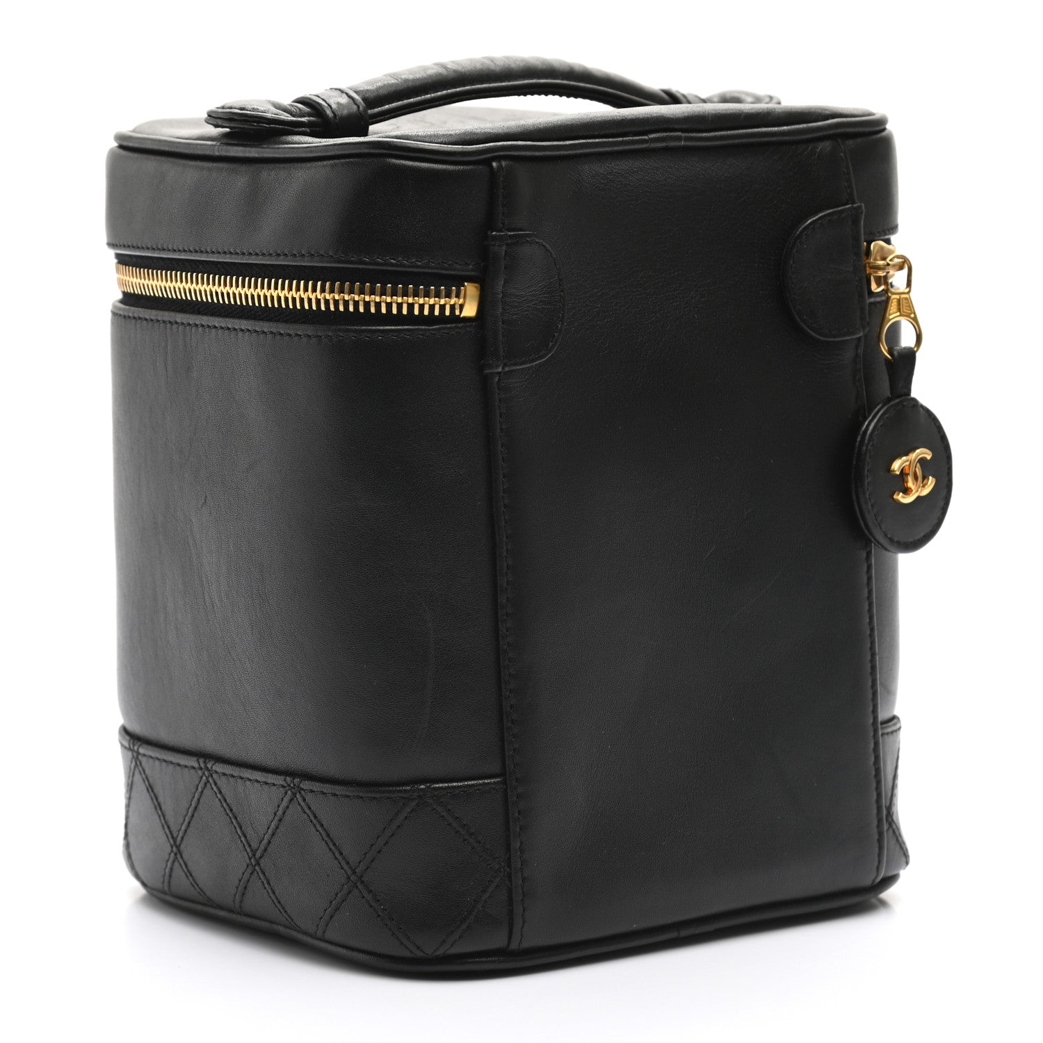 Chanel Lambskin Vanity Cosmetic Bag Black 3 of 10