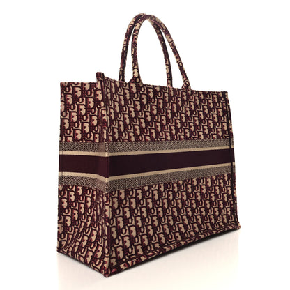 Christian Dior Oblique Large Book Tote Burgundy Multicolor 3 of 13