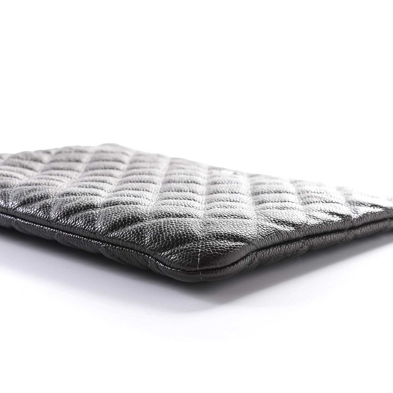 Chanel Caviar Quilted Medium Cosmetic Case Charcoal 6 of 10