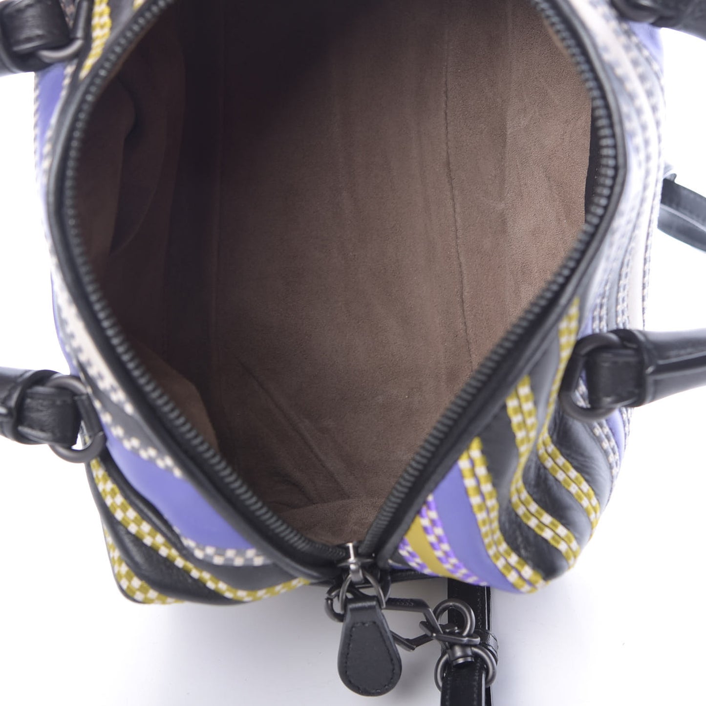 Nappa Diagonal Stripe Boston Lavender Black Multi