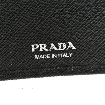 Prada Saffiano Metal Large Zip Wallet Black 6 of 7