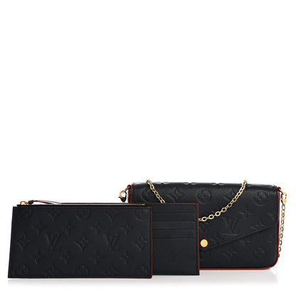 Louis Vuitton Empreinte Pochette Felicie Chain Wallet Marine Rouge 3 of 11