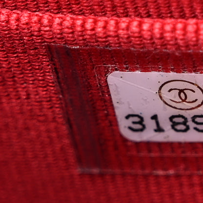 Chanel Lambskin Quilted Top Handle Flap Clutch With Chain Red 7 of 10