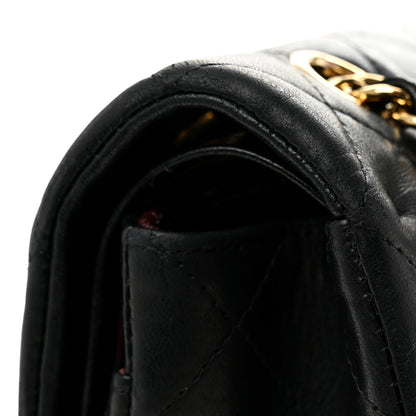Chanel Lambskin Quilted Medium Double Flap Black 11 of 11